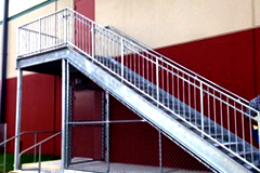 Steel Galvanized Stair with Serrated Treads